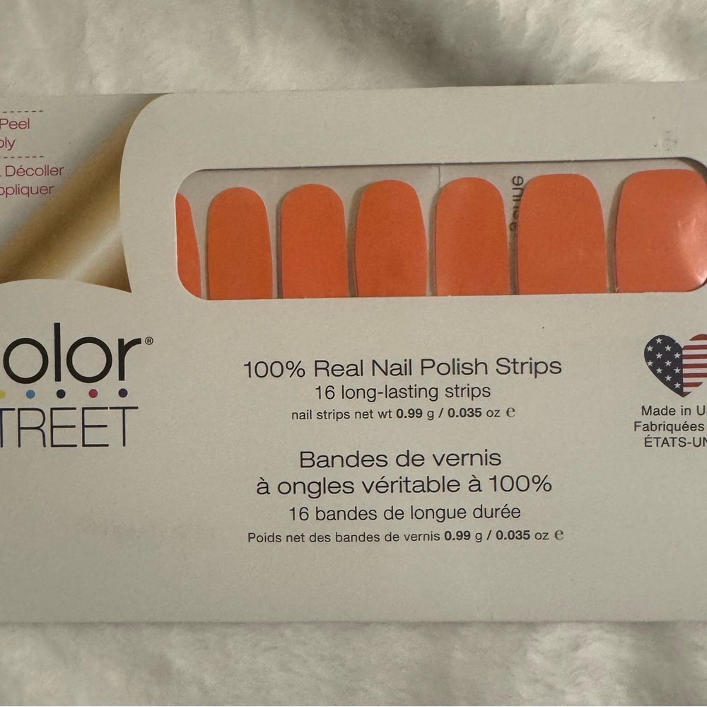 Color Street Orange Nail Polish Strips